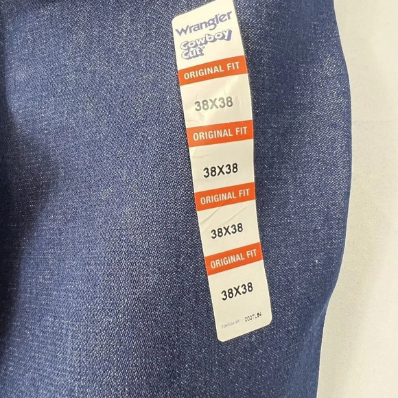 Wrangler Jeans Mens 38x38 Blue Pro Rodeo Competition MWZ Cowboy Cut Denim NWT - Picture 7 of 9